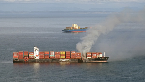 Container Ship En Route to Vancouver Loses Cargo, Catches Fire