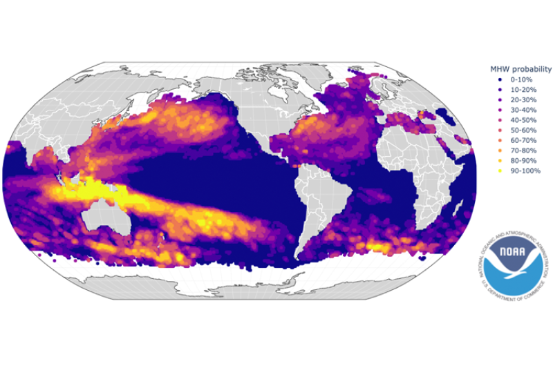 NOAA Fisheries’ Global Forecasts Predict Probability of Marine Heatwaves 