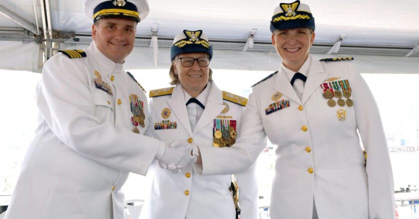 Coast Guard Cutter Healy Gets New C.O., Departs for Arctic