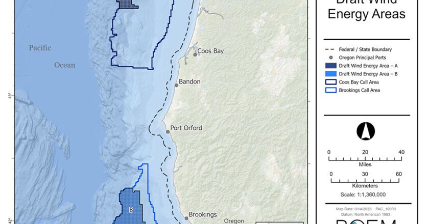 BOEM Identifies Draft Wind Energy Areas Off Oregon Shore
