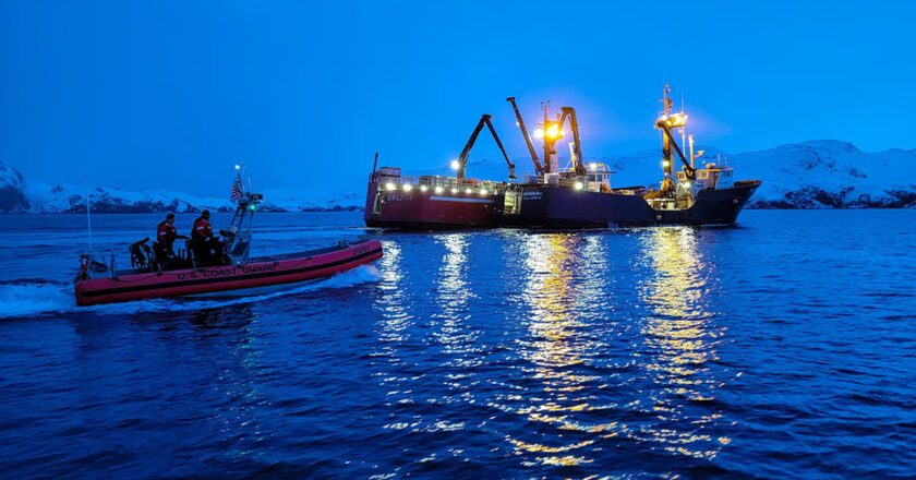 Coast Guard Tows Disabled Fishing Vessel to Adak, Alaska